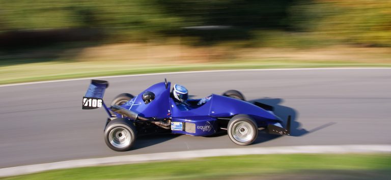 racing car flyby
